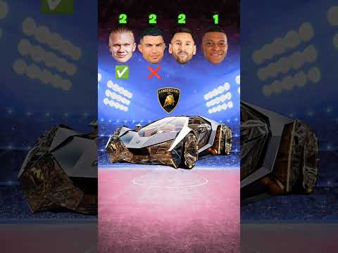 Haaland VS Ronaldo VS Messi VS Mbappe😋😍 Ferrari, Mercedes, Rolls Royce, Lamborghini🚗☺️
