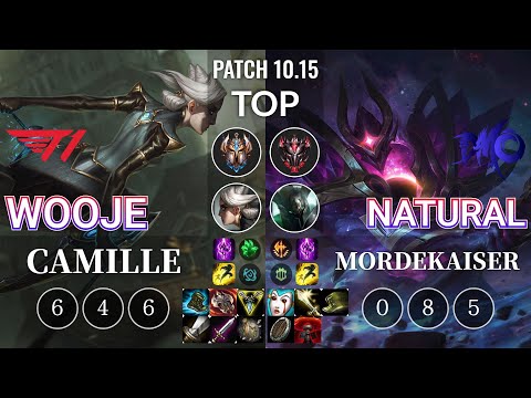 T1 Wooje Camille vs DMO Natural Mordekaiser Top - KR Patch 10.15