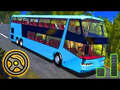 Down Hill Coach Bus Simulator - City Bus Parking Game | Android Gameplay