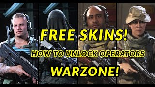 How to get FREE Operators in Warzone! Call of Duty Modern Warfare skins Unlocked!