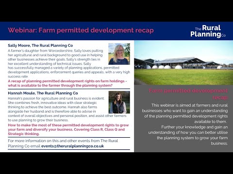 Farm Permitted Development Rights Recap
