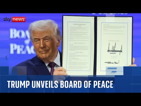 President Trump unveils Board of Peace in Davos
