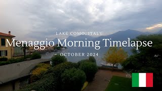 Lake Como at Menaggio Morning Time Lapse October 2024