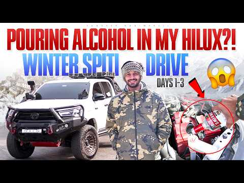 Pouring ALCOHOL in My HILUX?! 😱 | Winter Spiti Drive (Days 1–3) ❄️| Sandeep Nadimpalli | Telugu