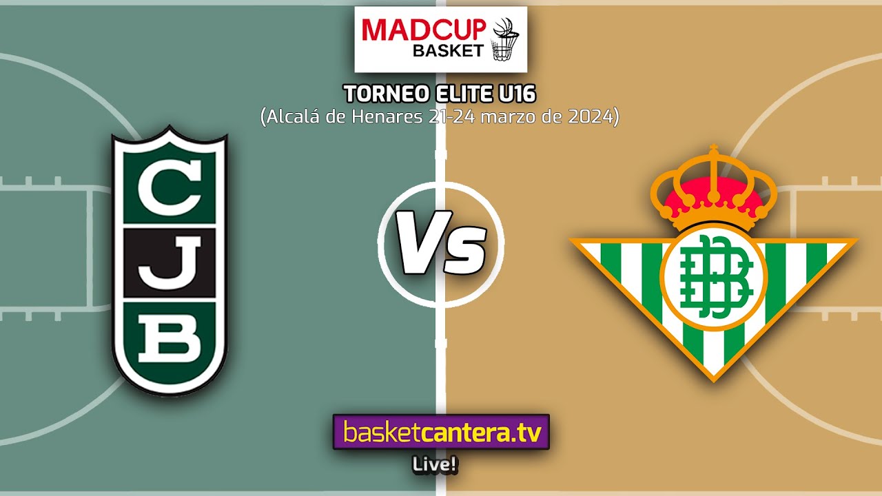 #DIRECTO  U16M. JOVENTUT BADALONA vs REAL BETIS. Torneo U16M Elite MadCup 2024 #BasketCantera.TV