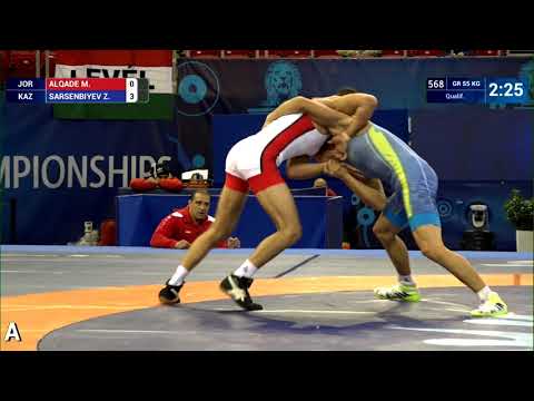 Qual. GR - 55 kg: M. ALQADE (JOR) v. Z. SARSENBIYEV (KAZ)