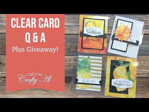 All About Clear Cards | Clear Card Q & A (Giveaway closed)