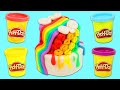 How To Make A Beautiful Play Doh Rainbow Wedding Cake