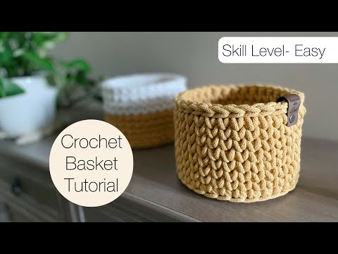 Step-by-Step Crochet Basket with Wooden Base | Easy & Beautiful