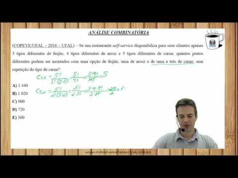 E0231 - COPEVE/UFAL - 2016 - UFAL - ANÁLISE COMBINATÓRIA (www.gurudamatematica.com.br)