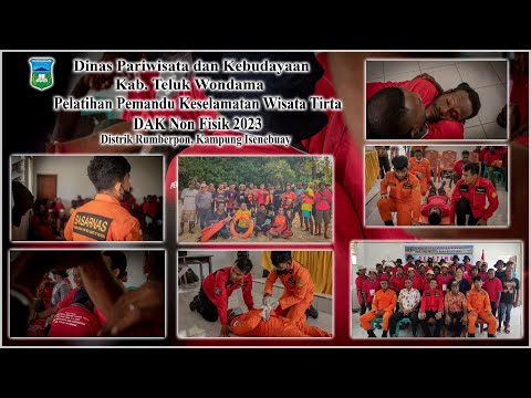 PELATIHAN PEMANDU KESELAMATAN WISATA TIRTA OLEH DISPARBUD TELUK WONDAMA DI DISTRIK RUMBERPON