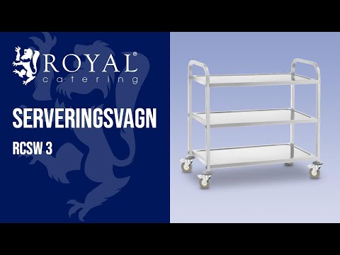 video - Serveringsvagn - 3 hyllplan - Upp till 500 kg