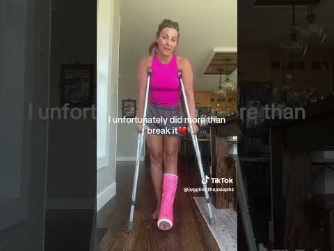 Leg cast & crutches