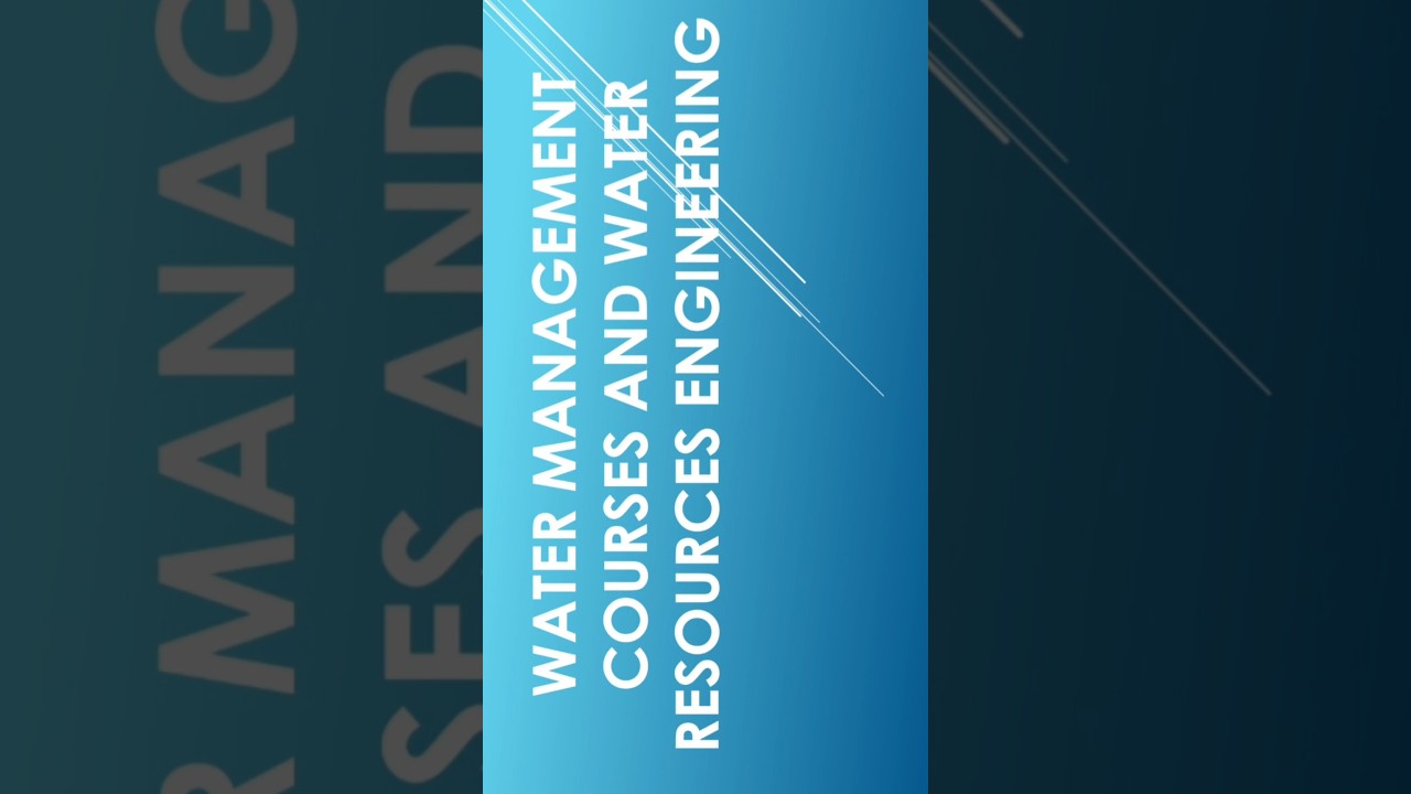 Water management course|water resources engineering #2025 #education #maths #engineering #exam