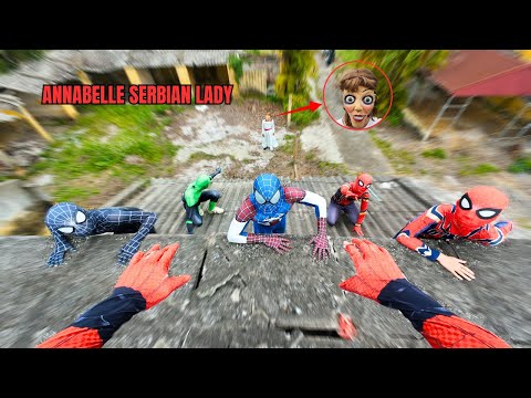 Team-Spider Man Faces ANNABELLE Serbian Dancing in Abandoned Orphanage ( Action POV )