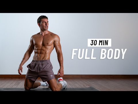 30 Min Full Body Workout - Build Strength & Burn Fat At Home (No Equipment + No Jumping)