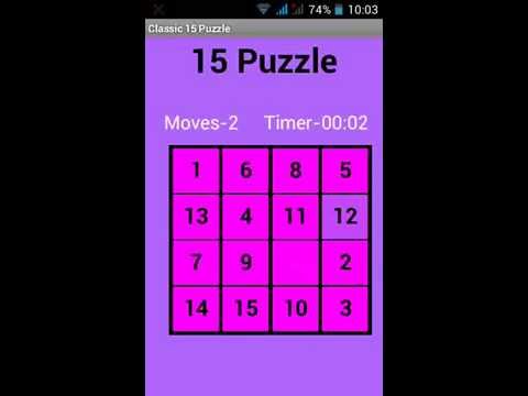 Classic 15 Square Puzzle Game Video