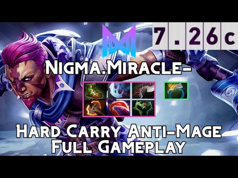 Anti-Mage | Nigma.Miracle- | Hard Carry Anti-Mage Full Gameplay | 7.26c Full Gameplay