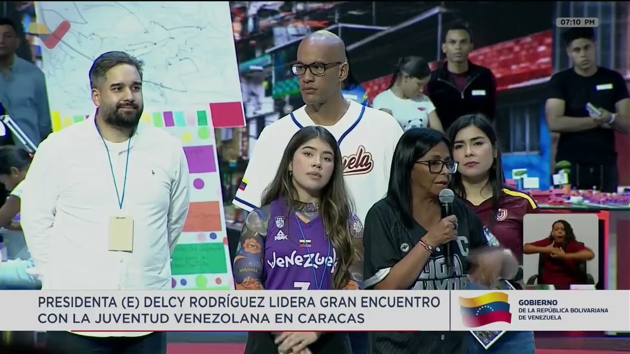 Delcy Rodríguez realiza encuentro con la Juventud en el Teatro Teresa Carreño, 26 de febrero de 2026