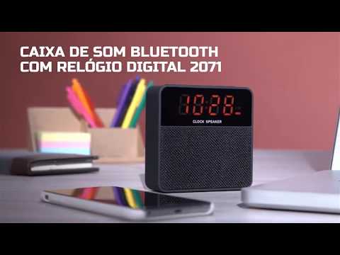 02071 Caixa de Som Multimídia com Relógio 02071 Caixa de Som Multimídia com Relógio