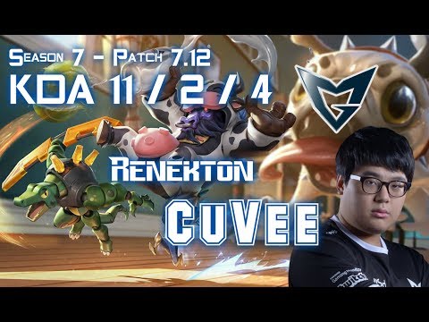 SSG CuVee RENEKTON vs JAYCE Top - Patch 7.12 KR Ranked