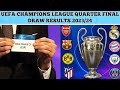 🚨UEFA CHAMPIONS LEAGUE QUARTER FINAL DRAW 2023/24 🔥🔥 ARSENAL VS MADRID •|  UCL QF PREDICTED DRAW