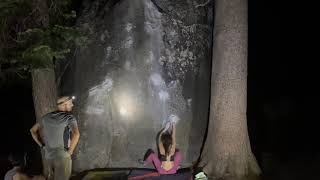 Video thumbnail de Tall Boy, V5 (sit). Lake Tahoe