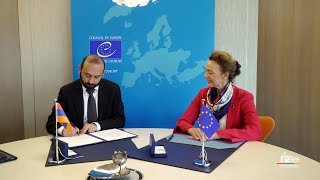 Օվիեդոյի կոնվենցիայի ստորագրումը և հանդիպումը ԵԽ գլխավոր քարտուղարի հետ