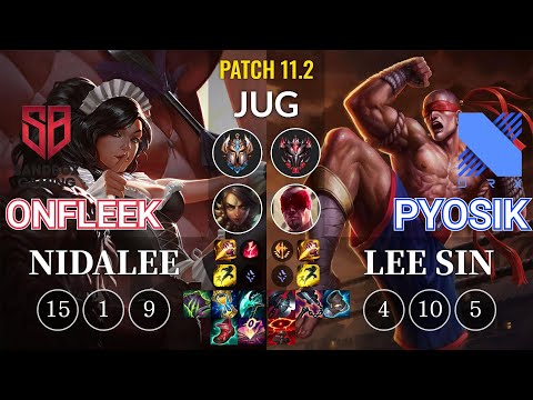 SB OnFleek Nidalee vs DRX Pyosik Lee Sin Jungle - KR Patch 11.2