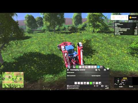 Courseplay Tutorial - How to mow with courseplay - Farming Simulator 15