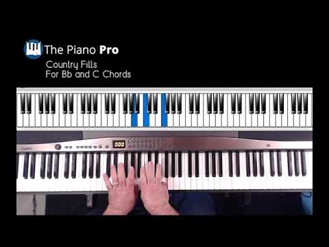 Fills for Bb and C Chords [Country Music Piano]