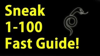 Sneak 1-100 in 10 minute's Guide Skyrim Fastest way to level