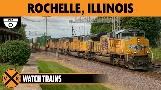 Rochelle, Illinois, USA | Virtual Railfan LIVE !