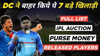 IPL 2021 Auction-Delhi Capitals to Release 7 Players before IPL 2021 Auction | DC Purse Money