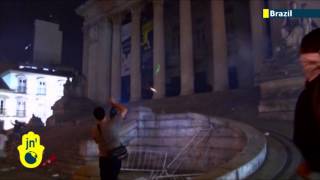 Brazilian bus fare protests spread: violent scenes as tens of thousands protest throughout Brazil