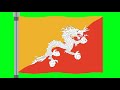 Bhutan Flag Green Screen Video Greenscreen Bhutan Flag Flag Video Bhutan Flag National Flag