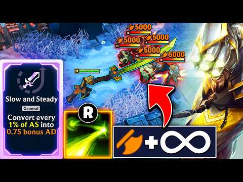 Master Yi but I trade my sword for a BIGGER ONE and it's not balanced...