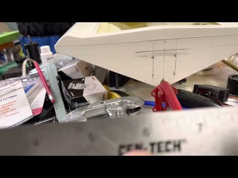 First step on laying out M34 Hardware for install.Transom center points and stinger layout.