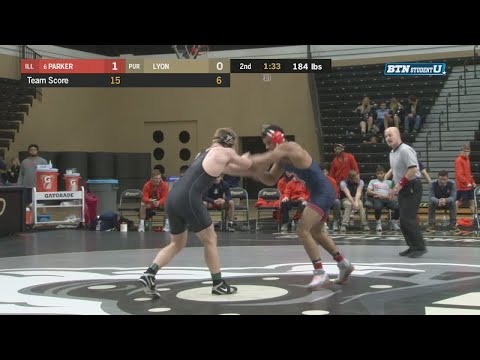 Big Ten Wrestling: 184 LBs - Illinois' Emery Parker vs. Purdue's Max Lyon