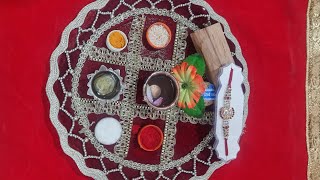 Raksha Bandhan Pooja plate #What to keep in Rakhi plate #How to tie Rakhi #rakhi #rakshabandhan