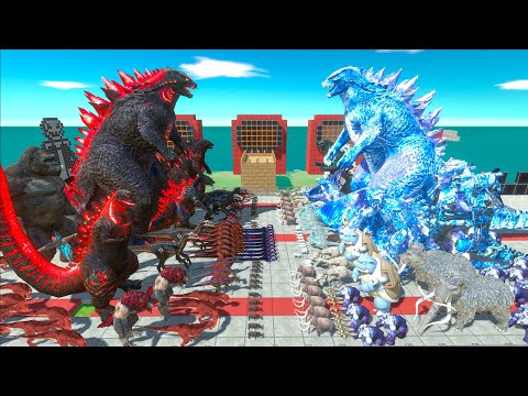 Dark Devil Monster War - Team Legendary Devil Godzilla 2014 x Kong VS Team Ice Godzilla Shimo - ARBS