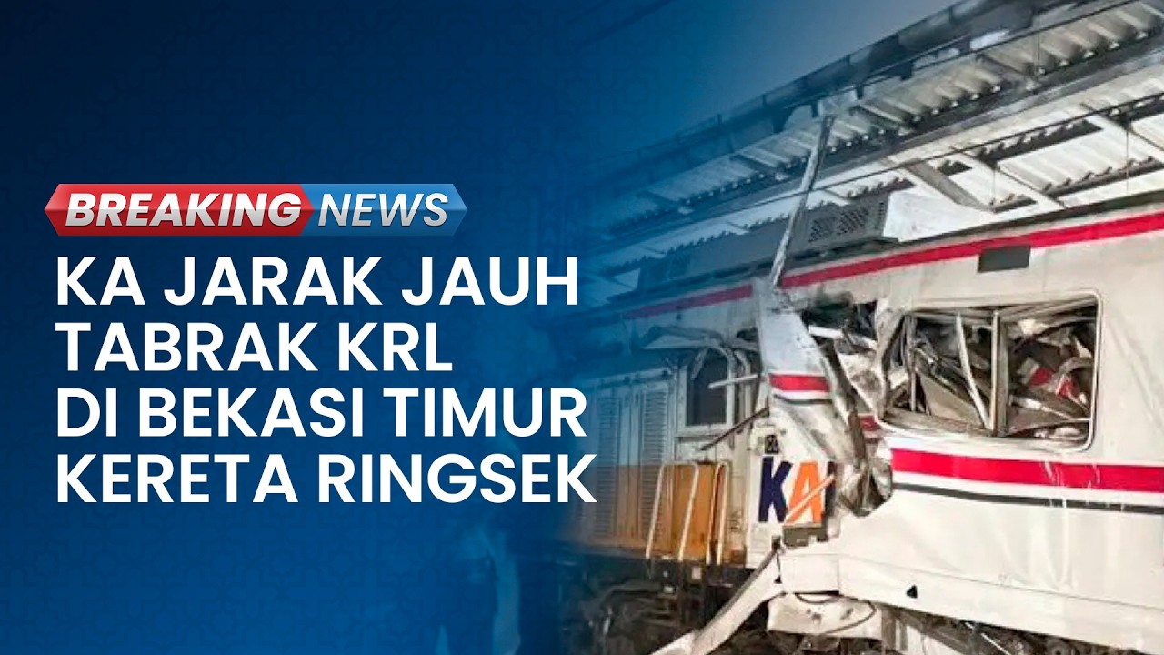BREAKING NEWS: KA Argo Bromo Anggrek Tabrak KRL di Stasiun Bekasi Timur, Lokomotif Tembus Gerbong