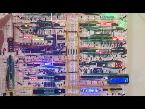 jumping game on 8-bit breadboard computer