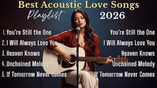 Download lagu Relaxing Acoustic Love Songs Cover Playlist 2026 ❤️ Whitney Houston, Shania Twain, Rick Price mp3