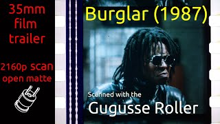 Burglar (1987) 35mm film trailer, flat open matte, 2160p