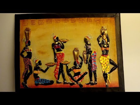 mural painting african tribe on canvas by you and craft