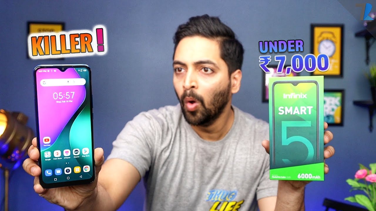 Infinix Smart 5 - Unboxing & Hands On | 6000 mAh | 6.82 Display | Best Killer Smartphone Under 7000?