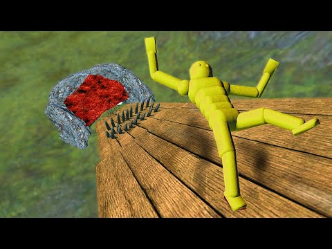 Ragdoll Physics Gone WRONG With Deadly Spikes and Lava!