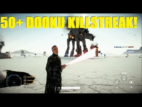 Star Wars Battlefront 2 - HUGE Count Dooku 50+ Killstreak! Darth Tyranus is AMAZING!