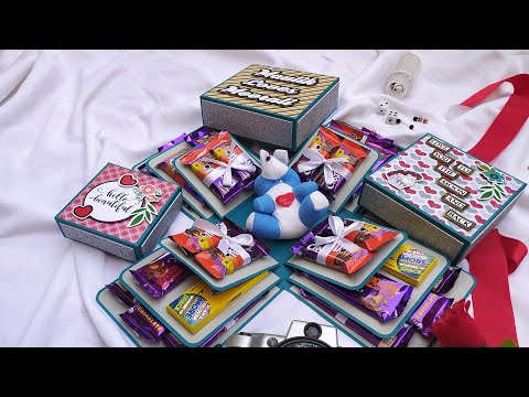 3 Layer Chocolate Box Engagement Gift ideas handmade gift